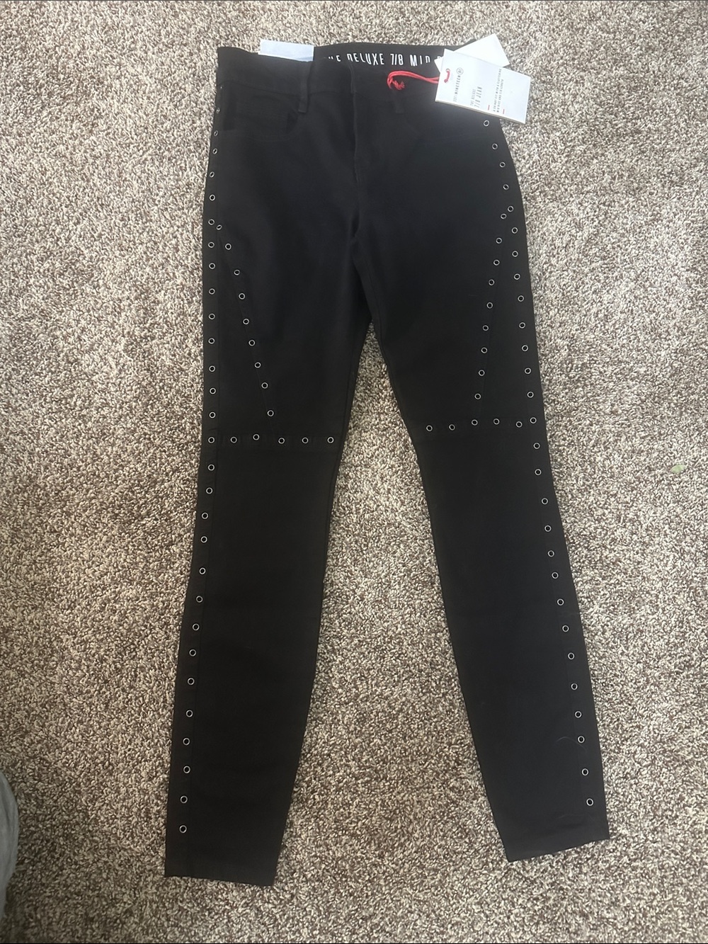Cotton On Black Women's Grommet Detail Jeans